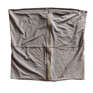 Lululemon Vinyasa Wrap Zip Neck Scarf black/gray/white with gold zipper